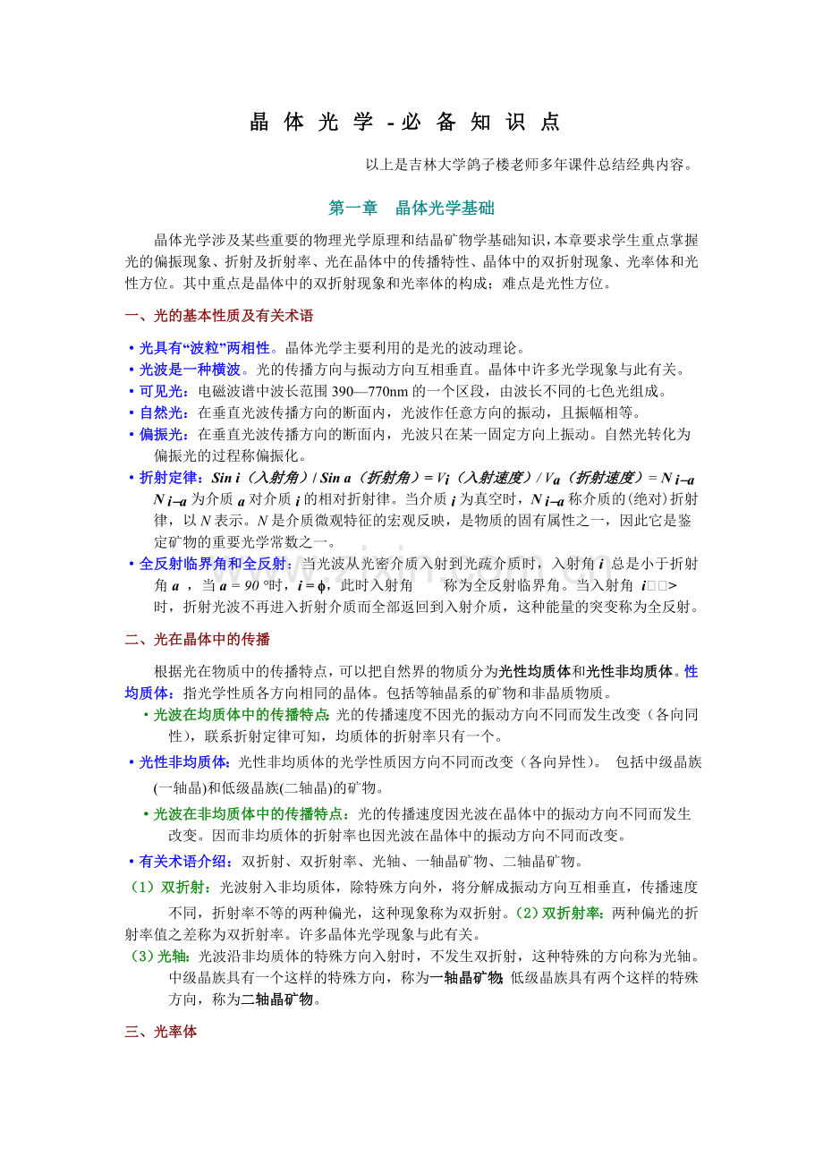 晶体光学必备知识点.docx_第1页