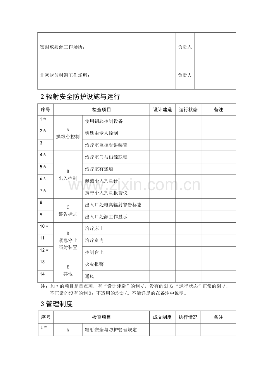 医疗行业辐射环境安全现场检查记录..doc_第2页