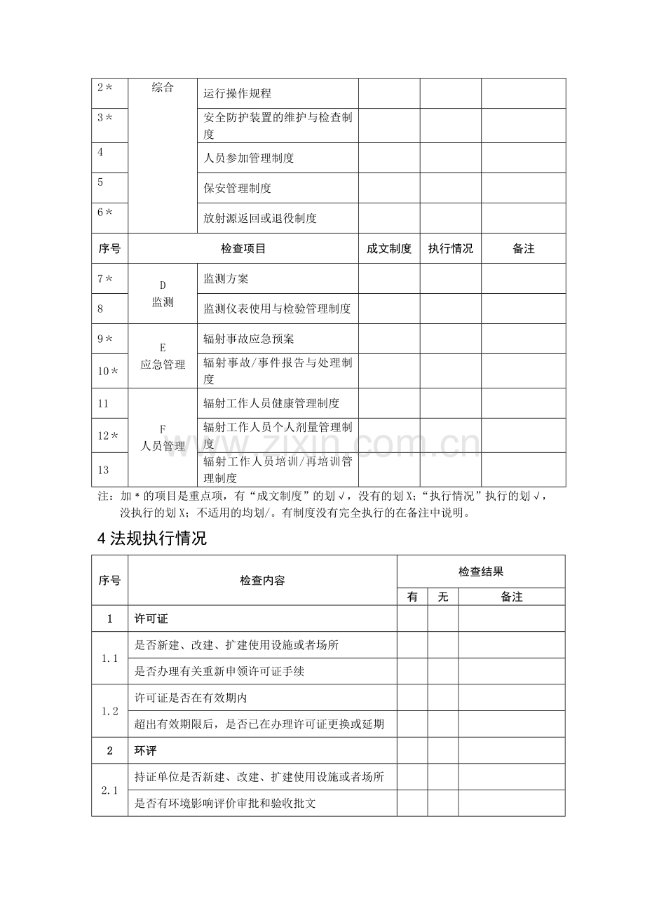 医疗行业辐射环境安全现场检查记录..doc_第3页