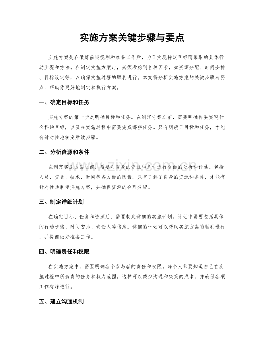 实施方案关键步骤与要点.docx_第1页