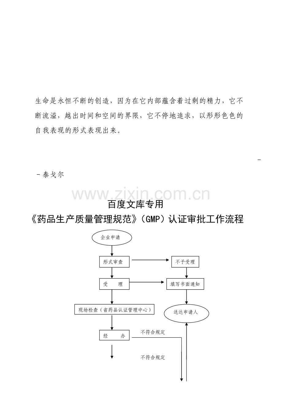 0Kwdhj《药品生产质量管理规范》(GMP)认证审批工作流程.doc_第1页