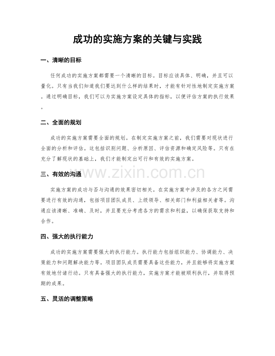 成功的实施方案的关键与实践.docx_第1页