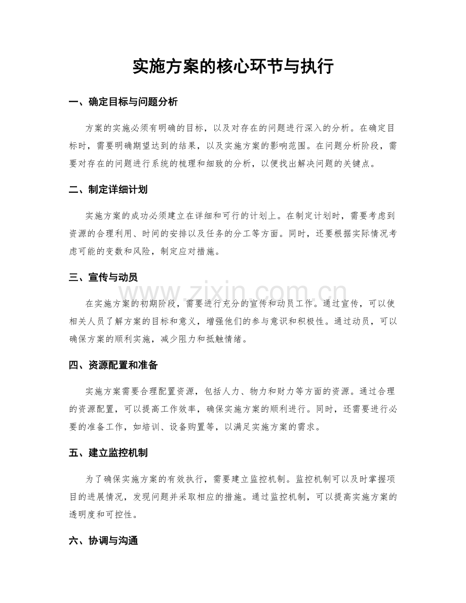 实施方案的核心环节与执行.docx_第1页