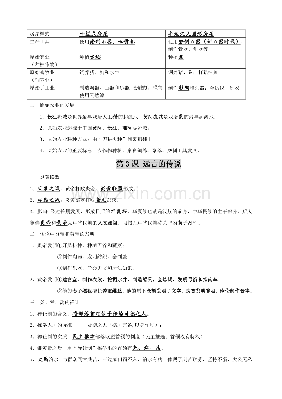 新人教版七年级历史上册期末复习资料.doc_第2页