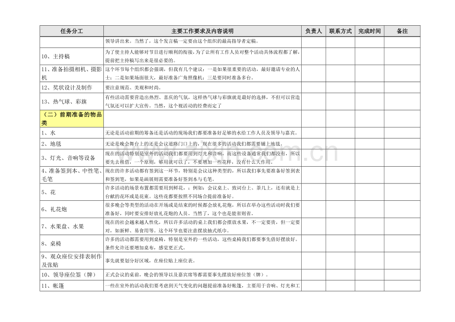 完整的活动策划详细执行表.doc_第3页