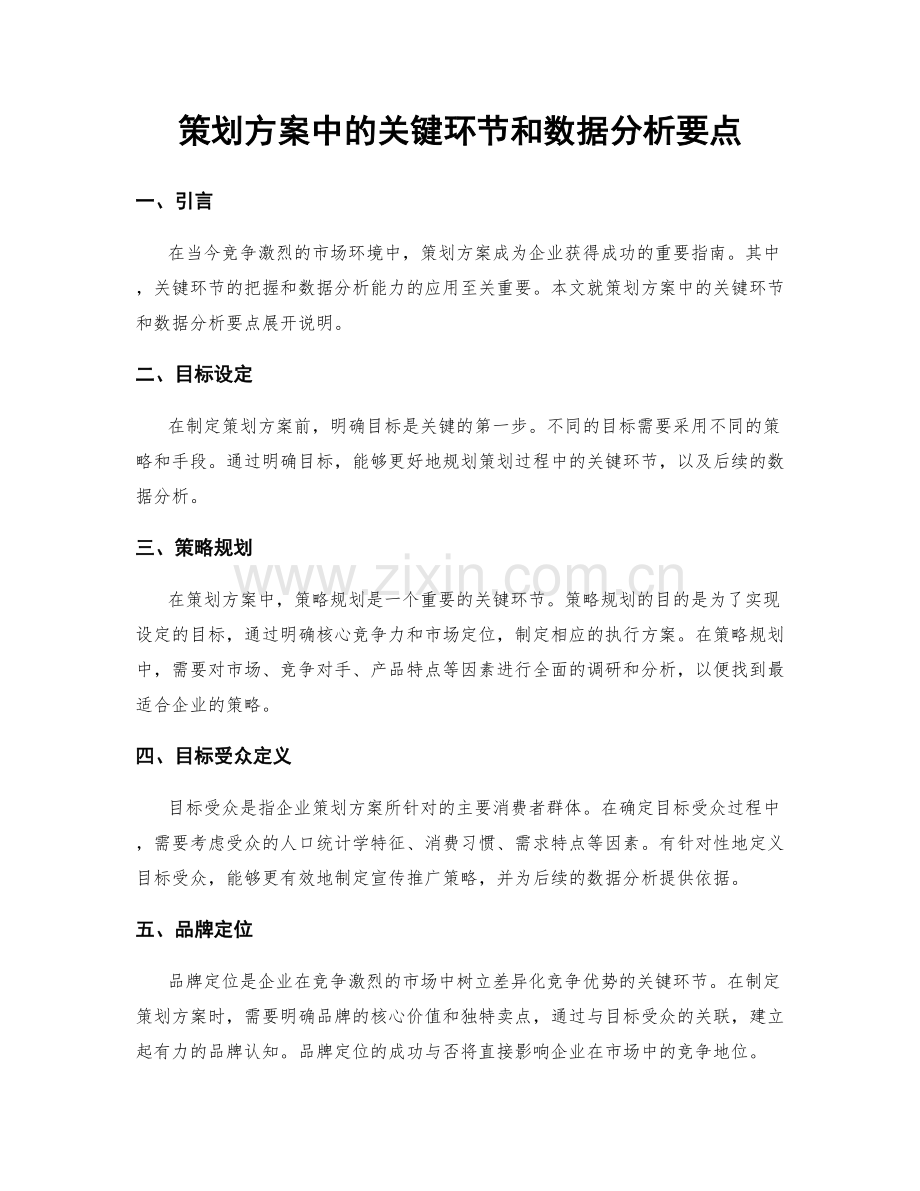 策划方案中的关键环节和数据分析要点.docx_第1页