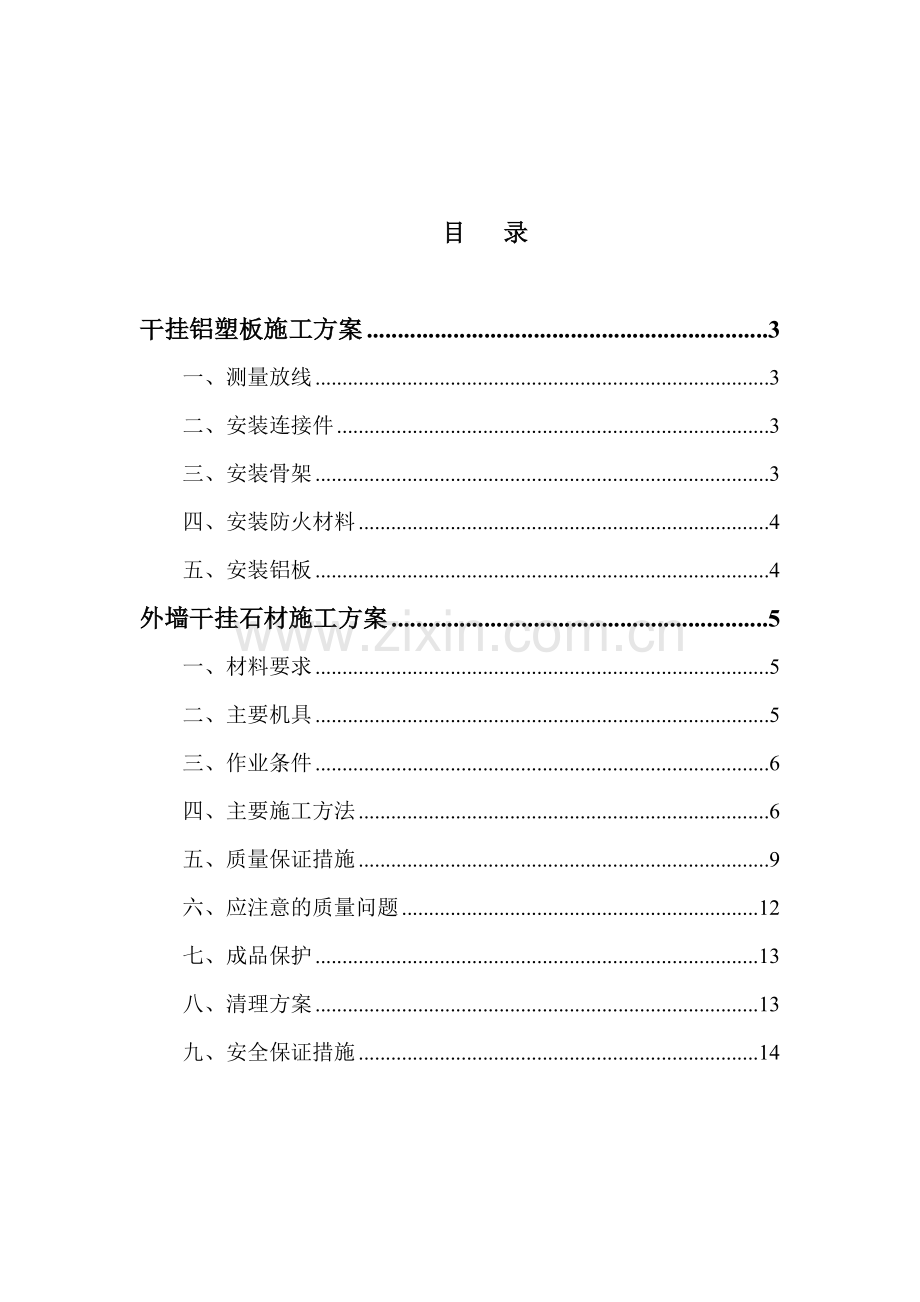 干挂石材、铝塑板施工方案.docx_第2页