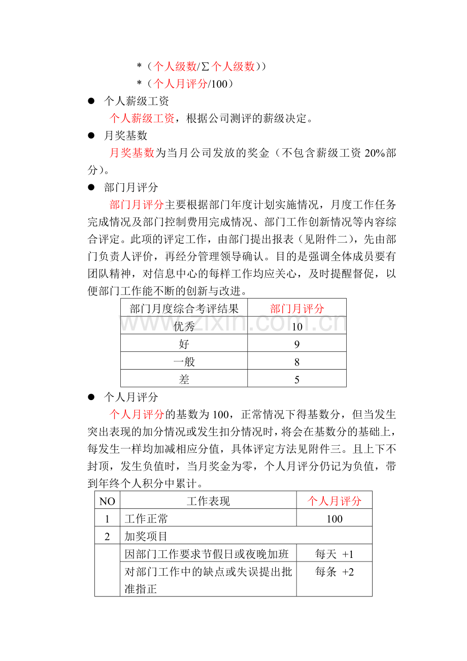 信息中心绩效考评制度(试行).doc_第2页