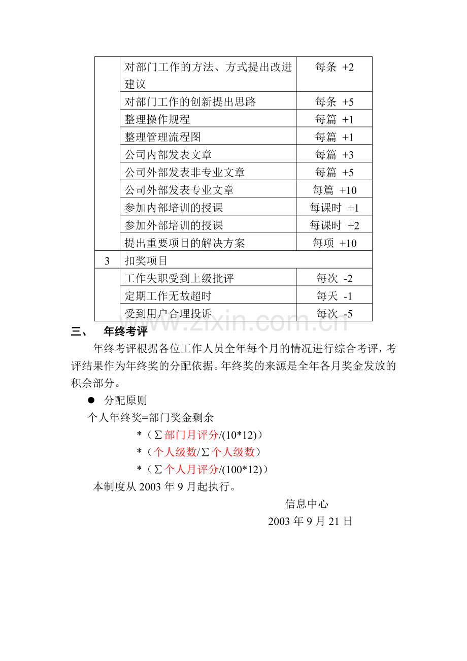 信息中心绩效考评制度(试行).doc_第3页