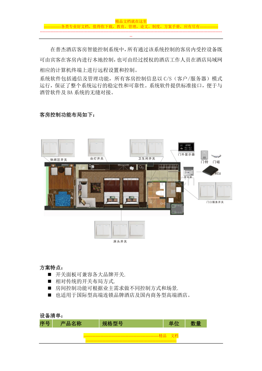 【普杰科技】商务酒店智能客控系统方案.doc_第2页