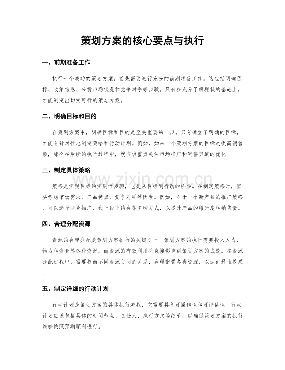 策划方案的核心要点与执行.docx_第1页