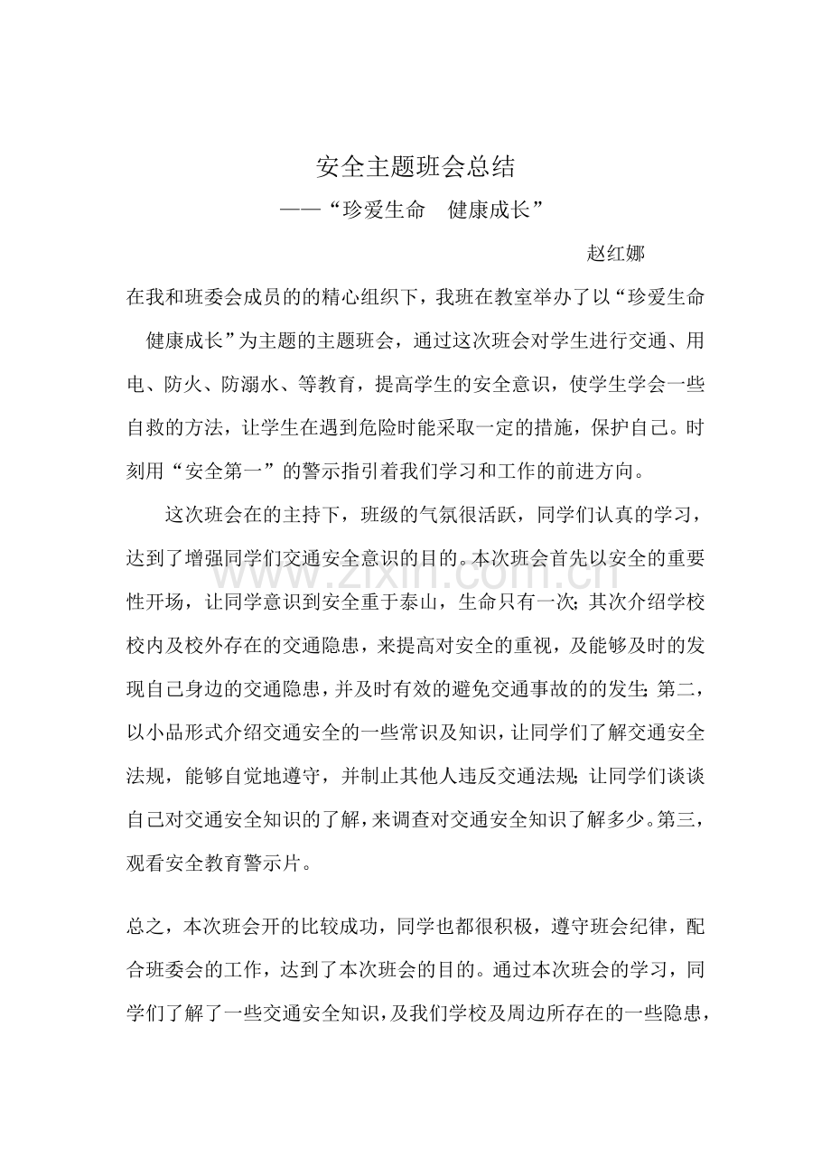 安全教育班会记录、总结.doc_第3页