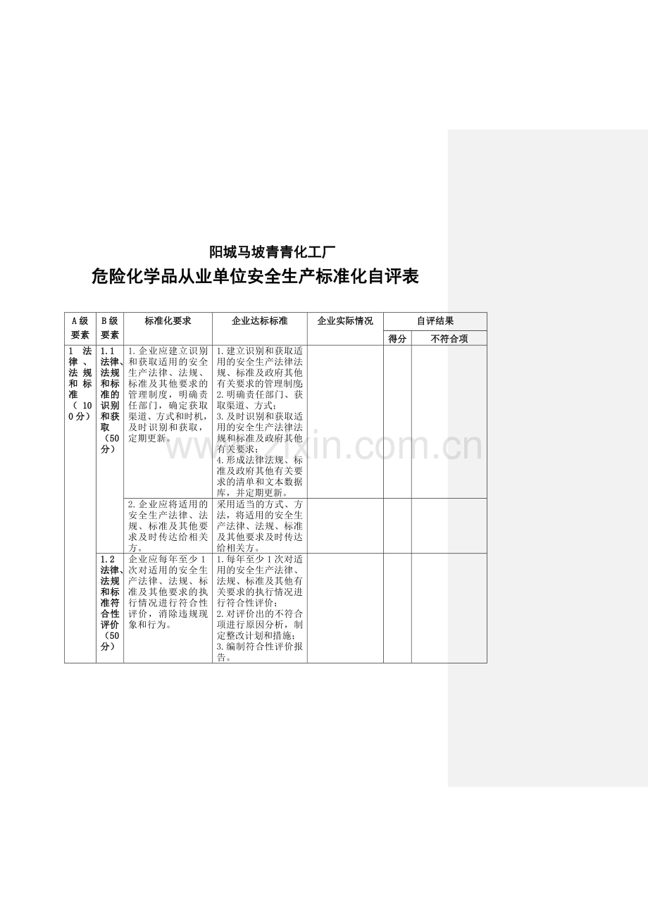 危险化学品从业单位安全生产标准.doc_第1页