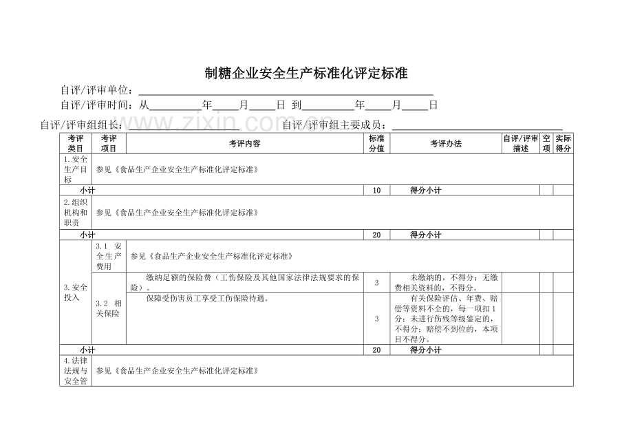 制糖企业安全生产标准化评定标准(征求意见稿).doc_第3页