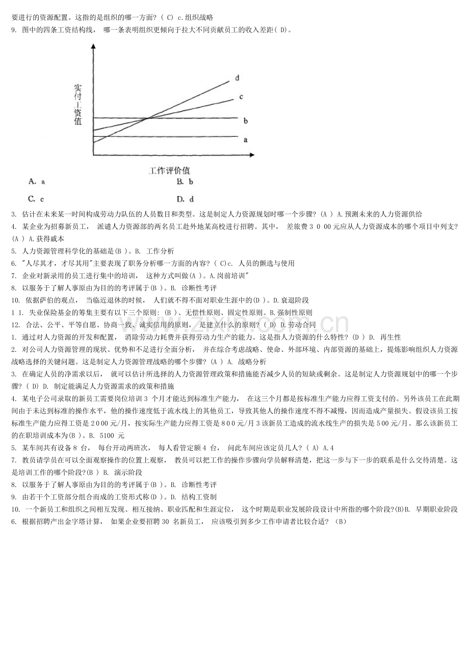 13年电大人力资源复习资料.doc_第3页