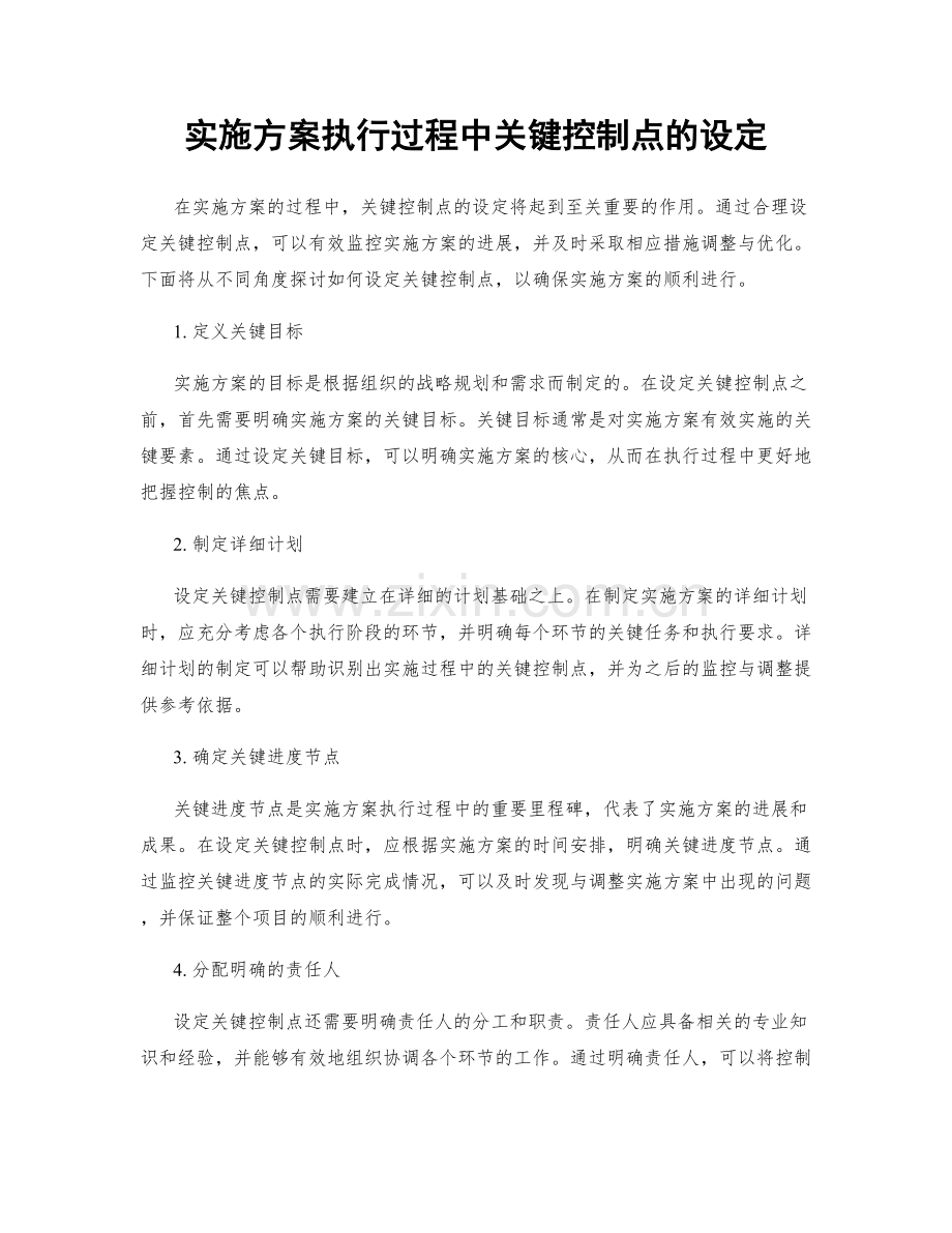 实施方案执行过程中关键控制点的设定.docx_第1页