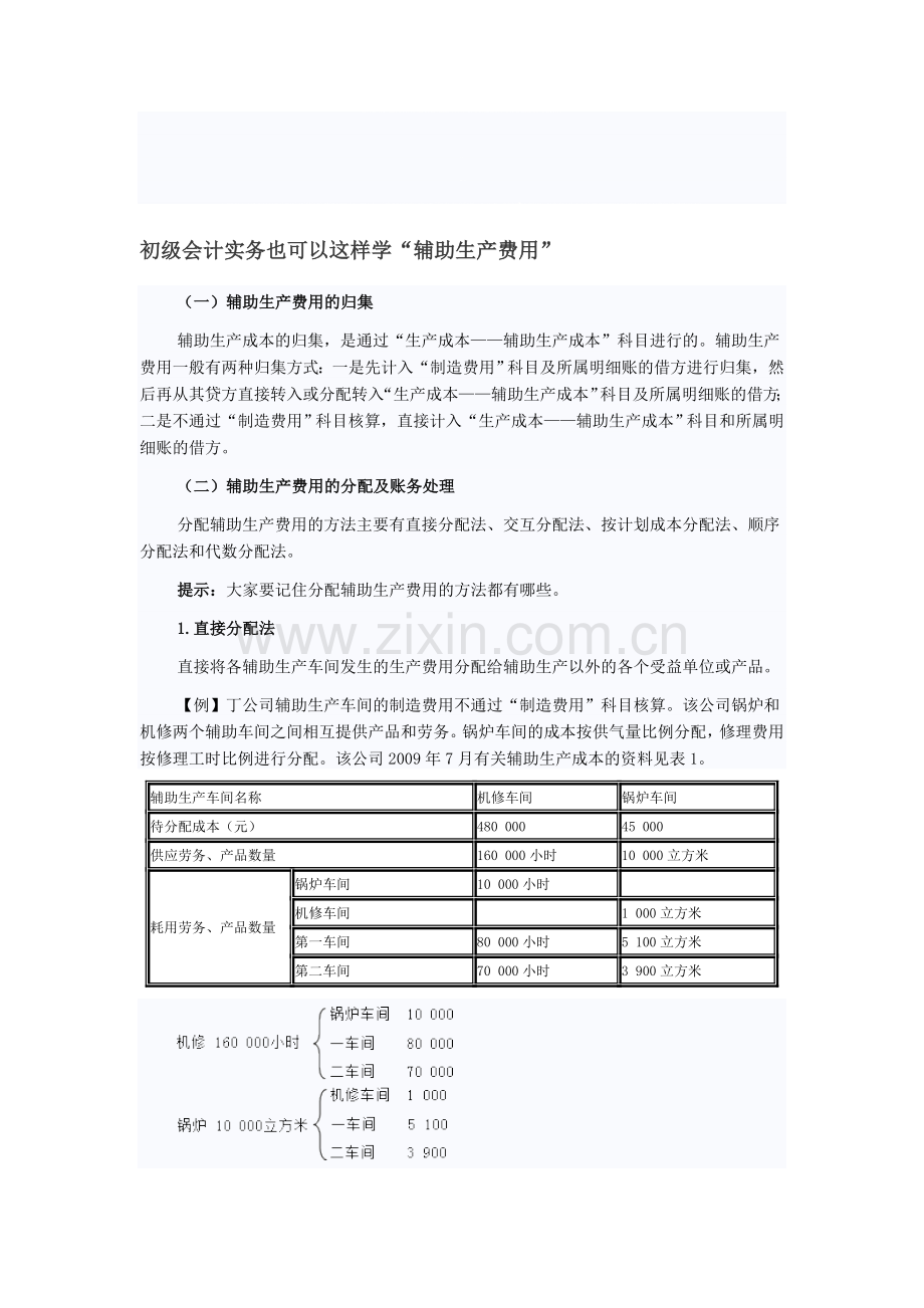 初级会计实务也可以这样学“辅助生产费用”.doc_第1页