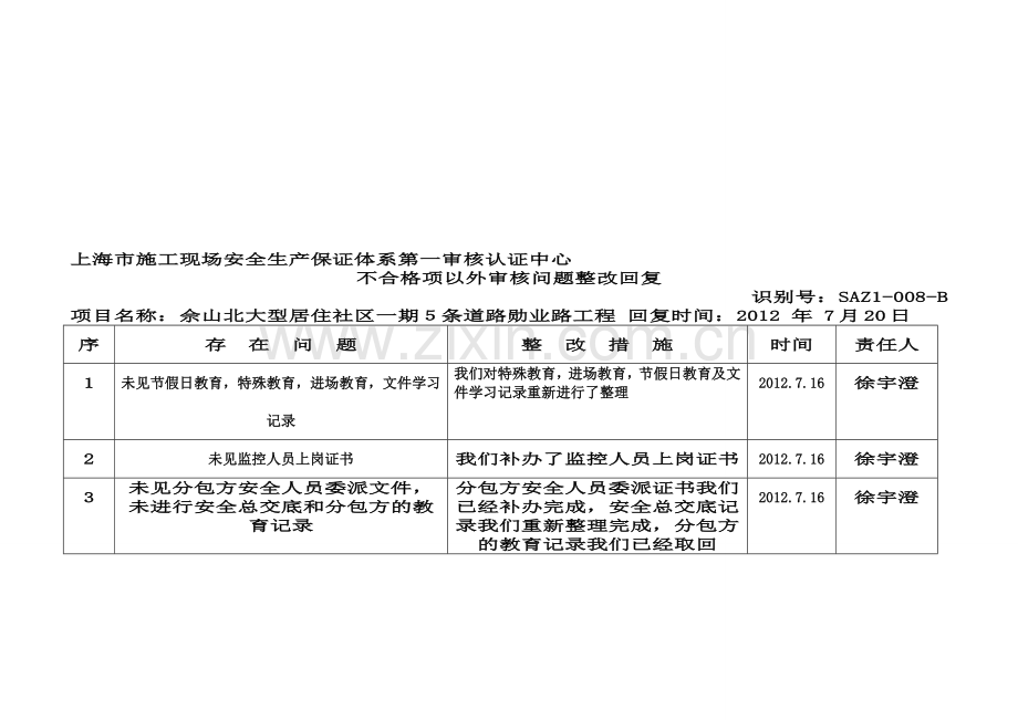 上海市施工现场安全生产保证体系第一审核认证中心1..doc_第1页