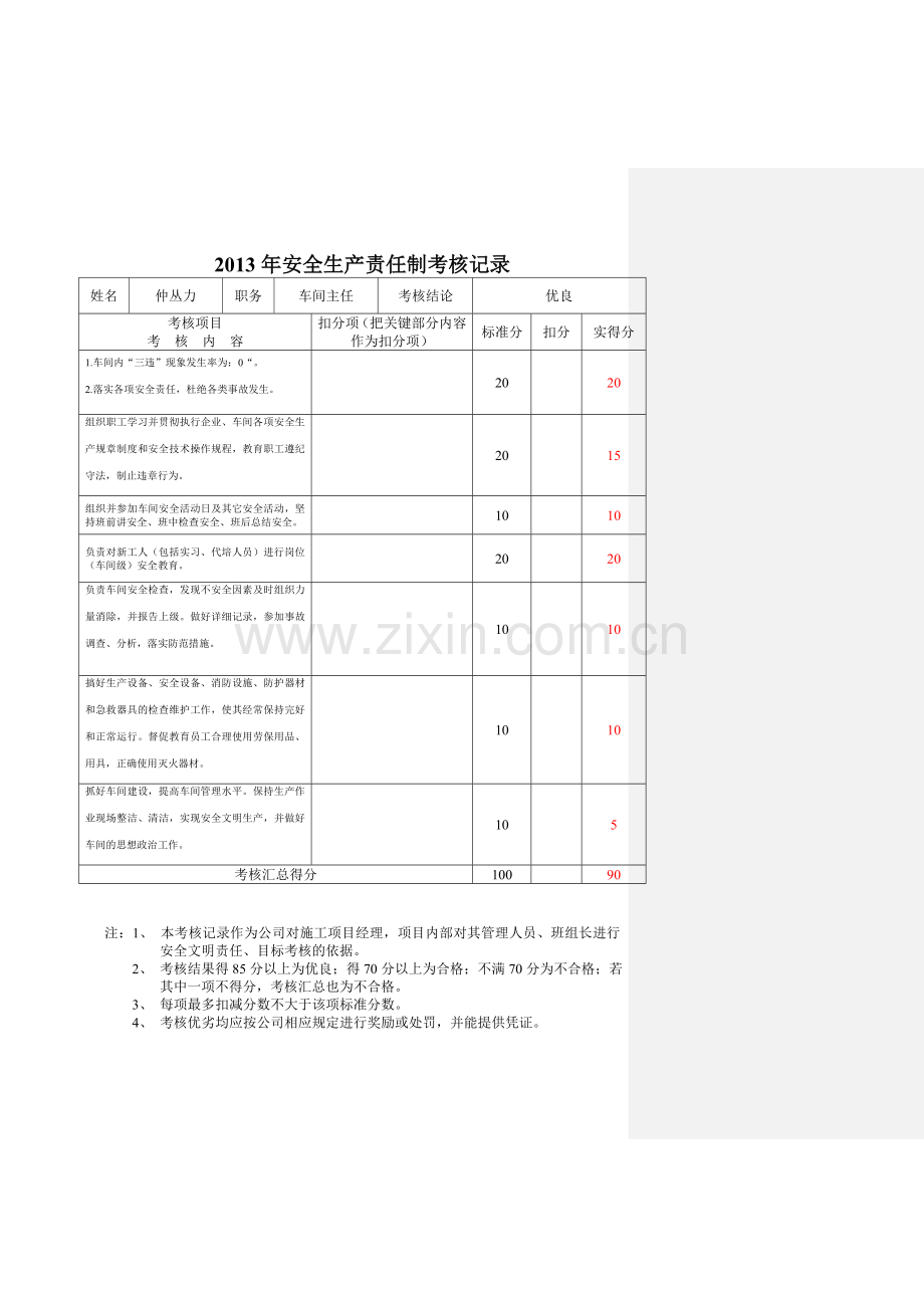 2.1.2.4安全生产目标责任书的考核与奖惩记录.doc_第2页