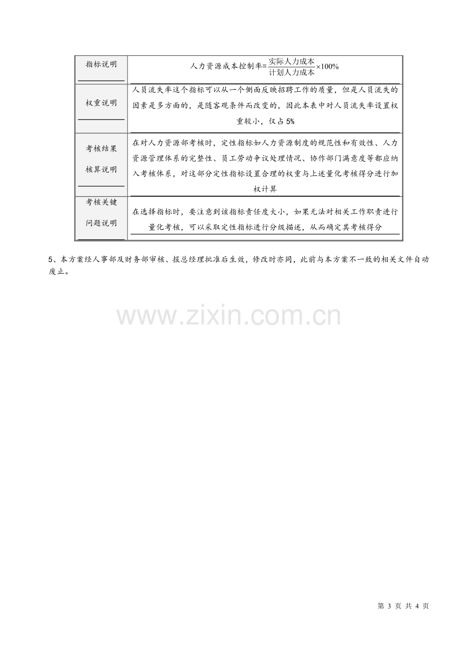 (需完善)人力行政部薪资分配及绩效考核管理办法.doc_第3页