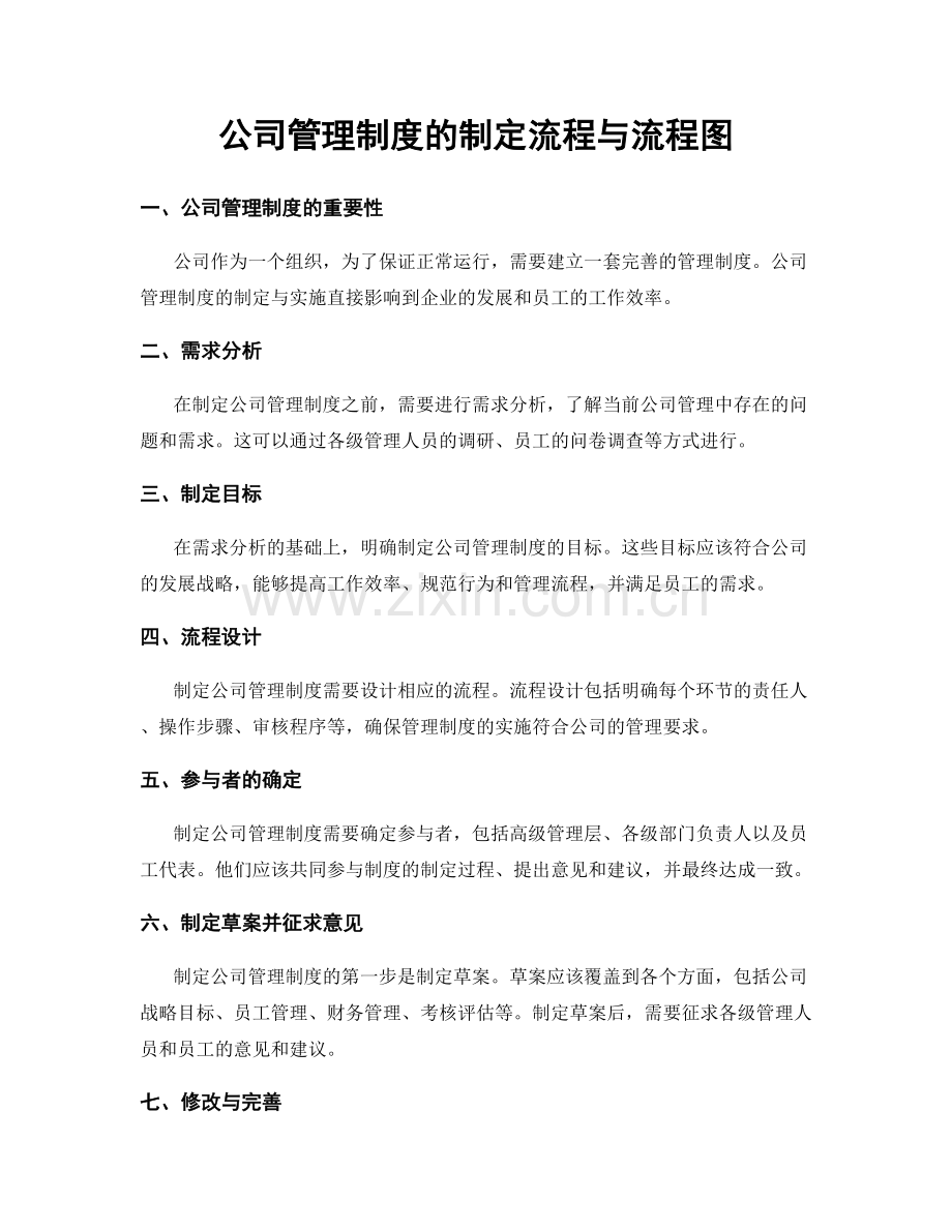 公司管理制度的制定流程与流程图.docx_第1页