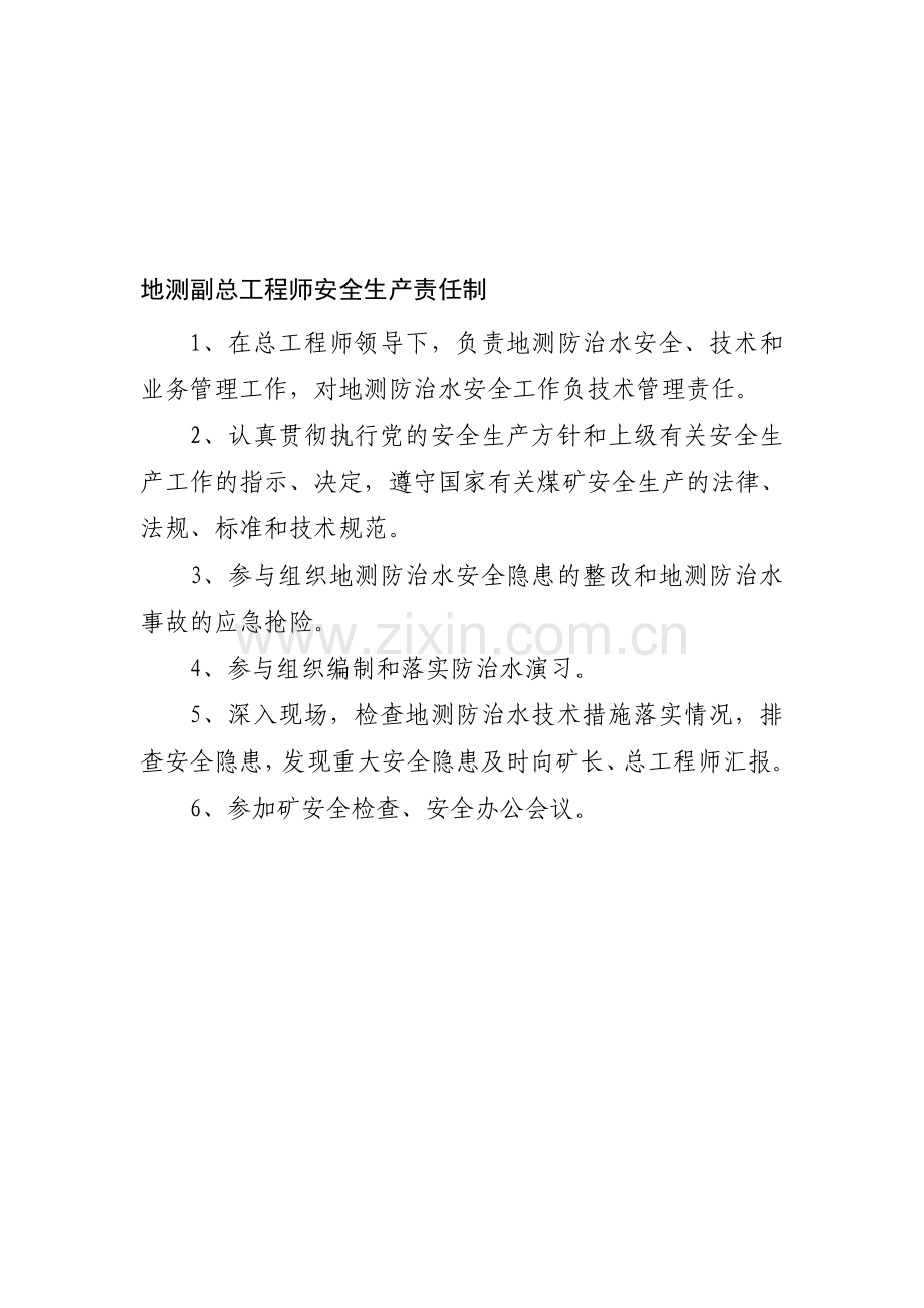 地测副总工程师安全生产责任制.doc_第1页