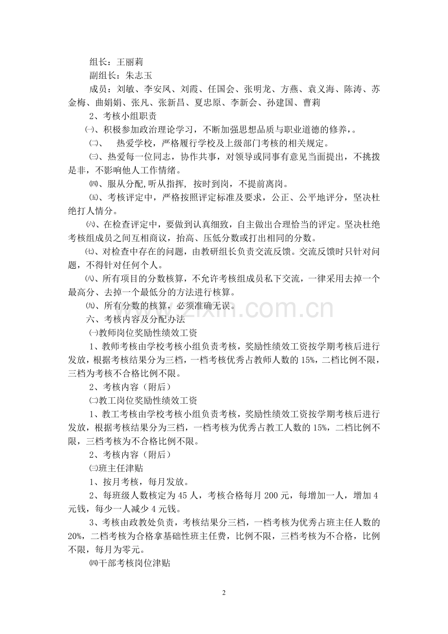 2010教职工绩效工资考核方案(上传).doc_第2页