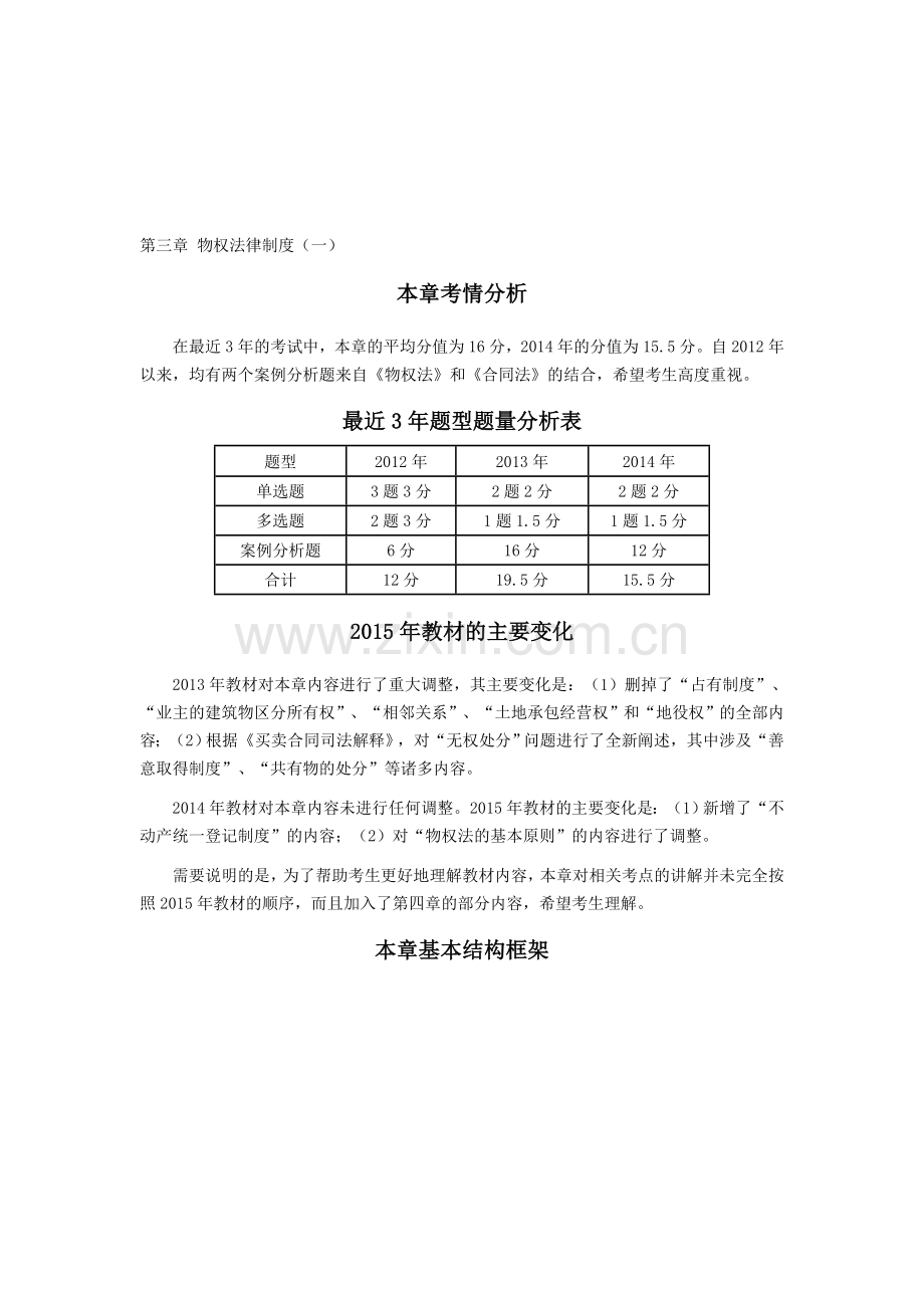 2015年CPA考试《经济法》考点解读第03章-物权法律制度01.doc_第1页