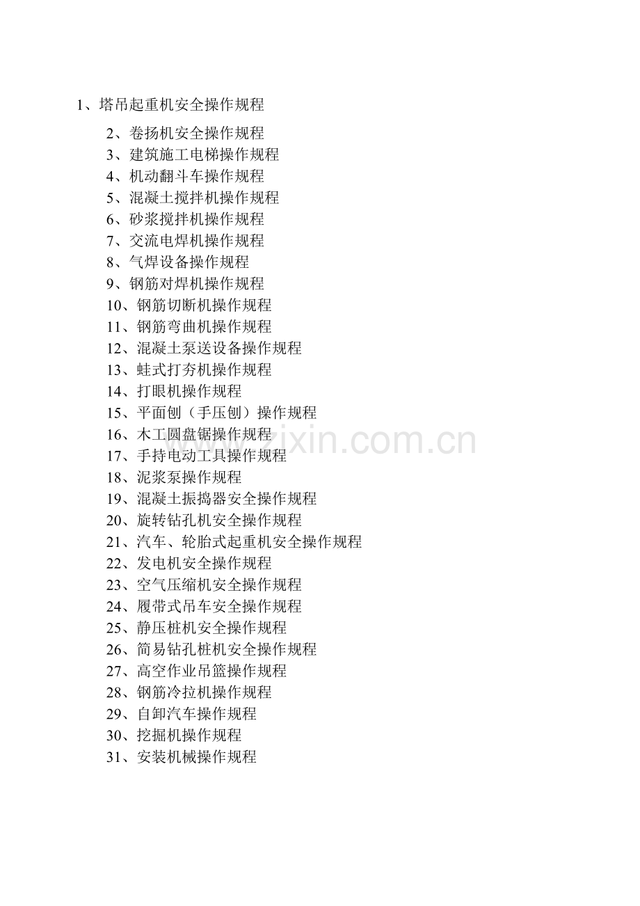 各机械安全生产操作规程.doc_第1页