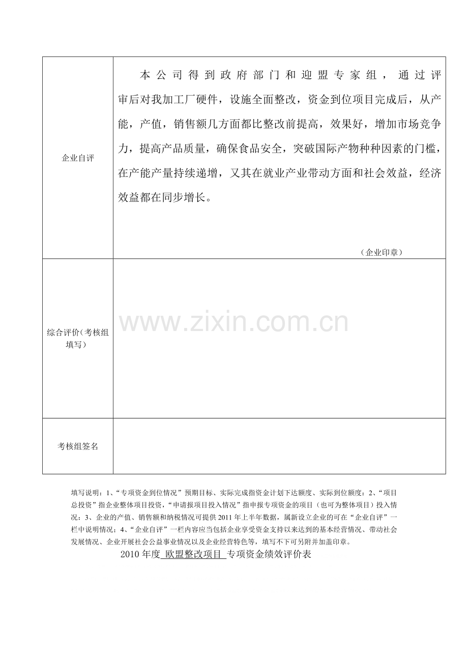 2010年度专项资金绩效评价表1.doc_第2页