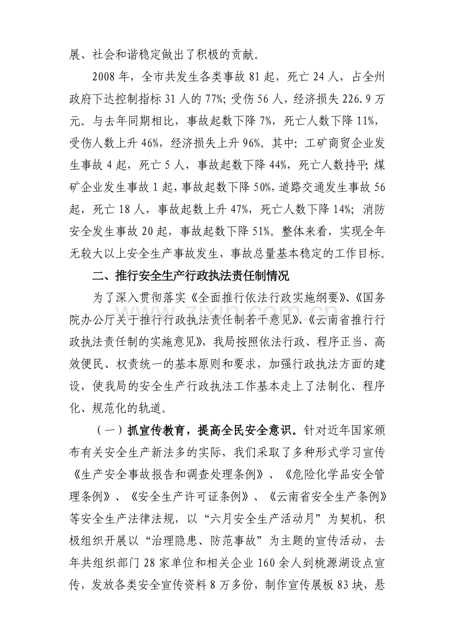 xx市安全生产行政执法工作情况.doc_第2页