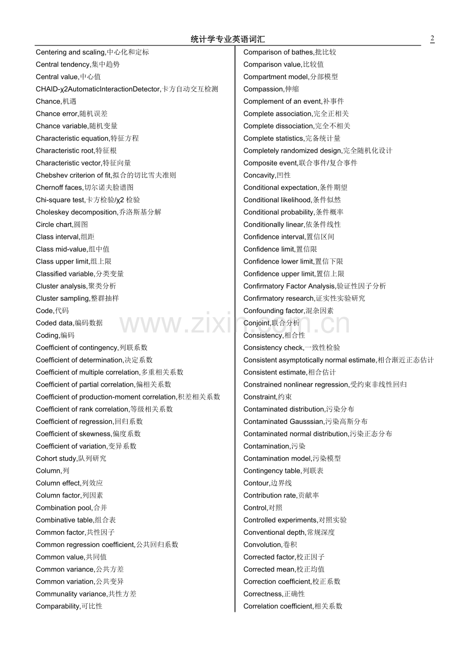统计学专业英语词汇完整版.doc_第2页