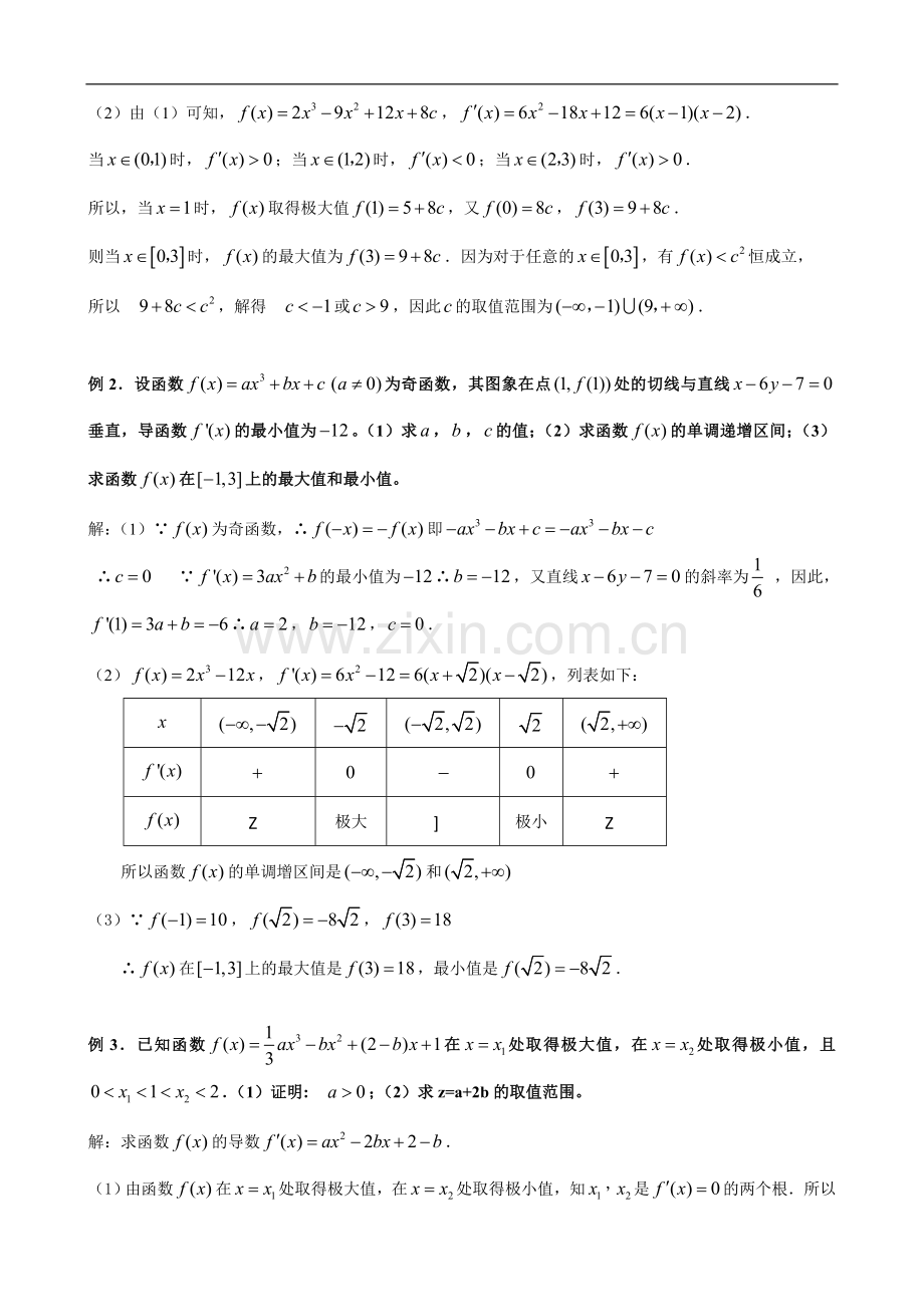 高考数学导数专题讲座.doc_第2页