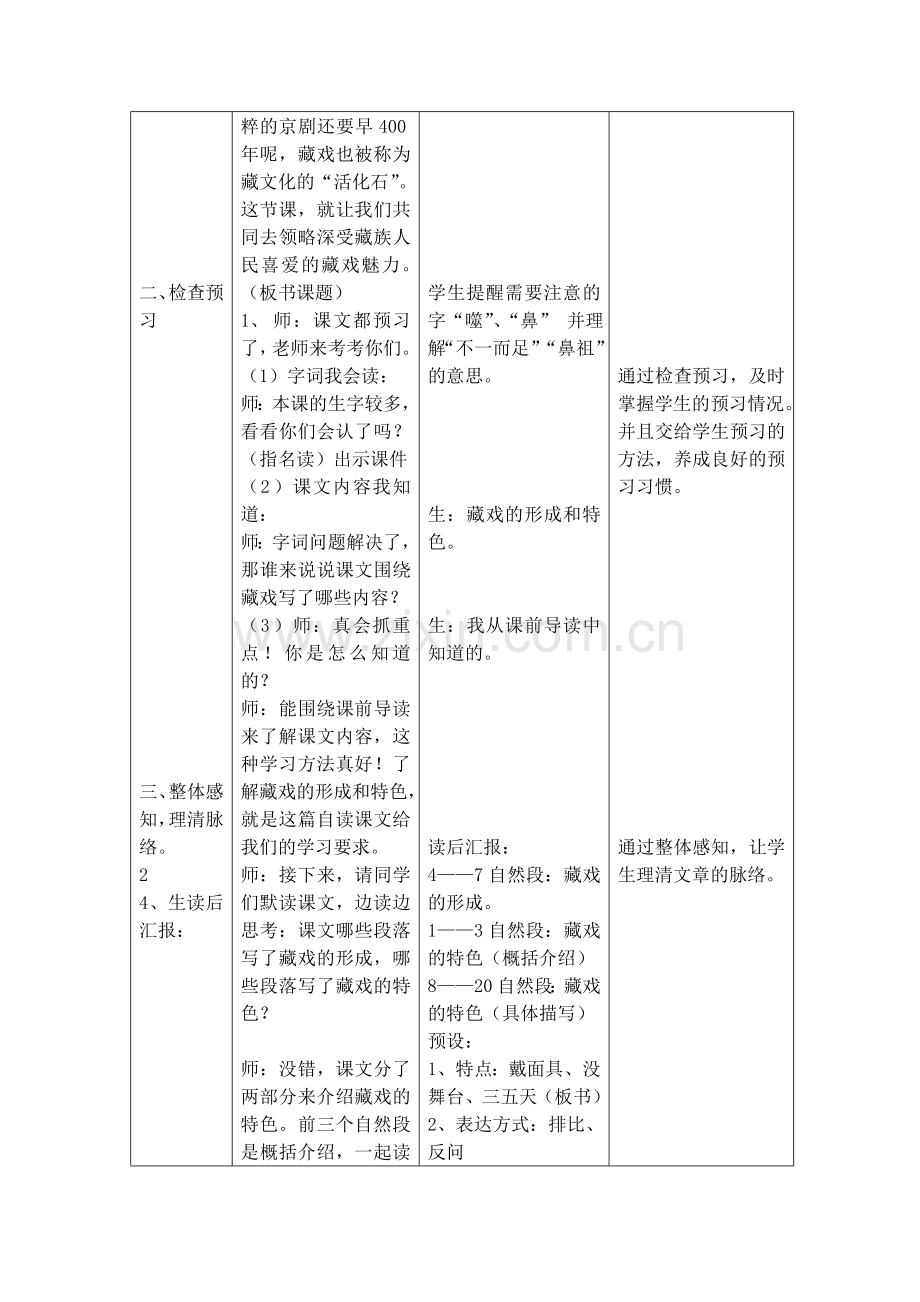 人教版六年级下册《藏戏》教学设计.doc_第2页