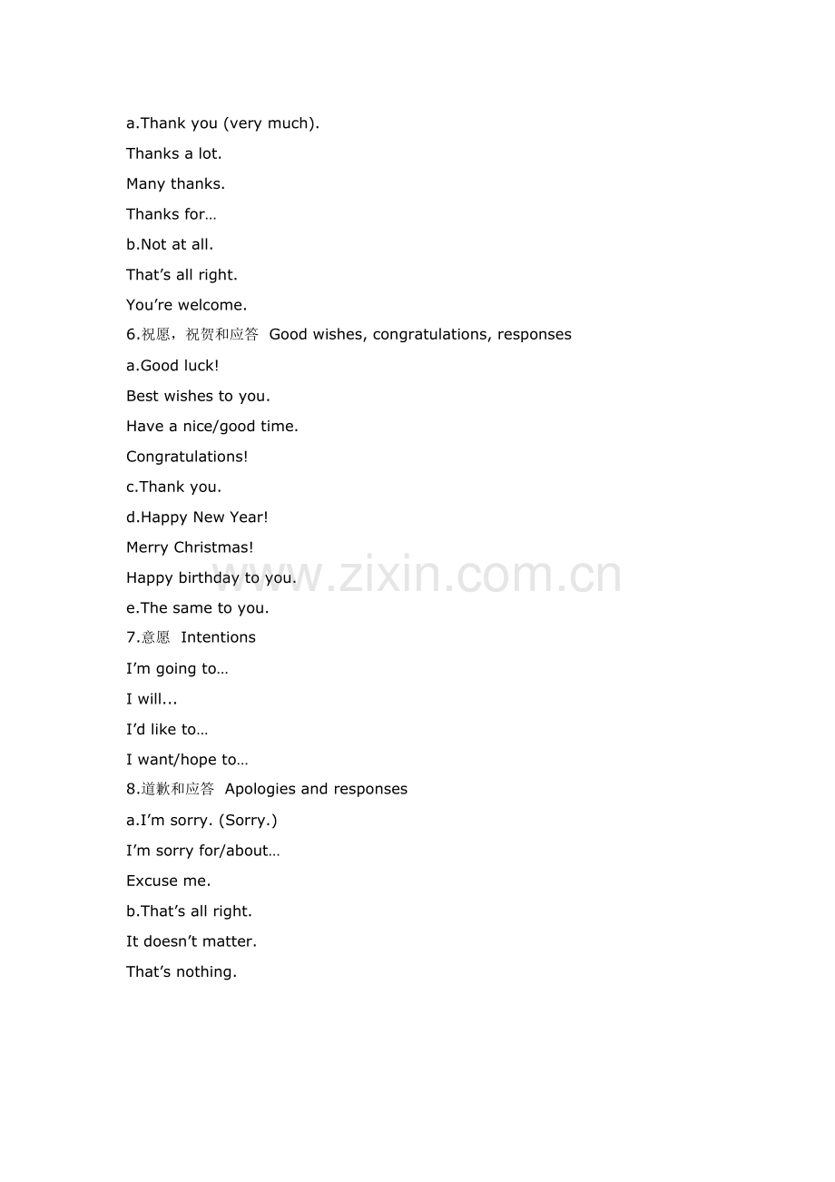 中考英语专题复习资料：交际用语讲解和训练.doc_第2页