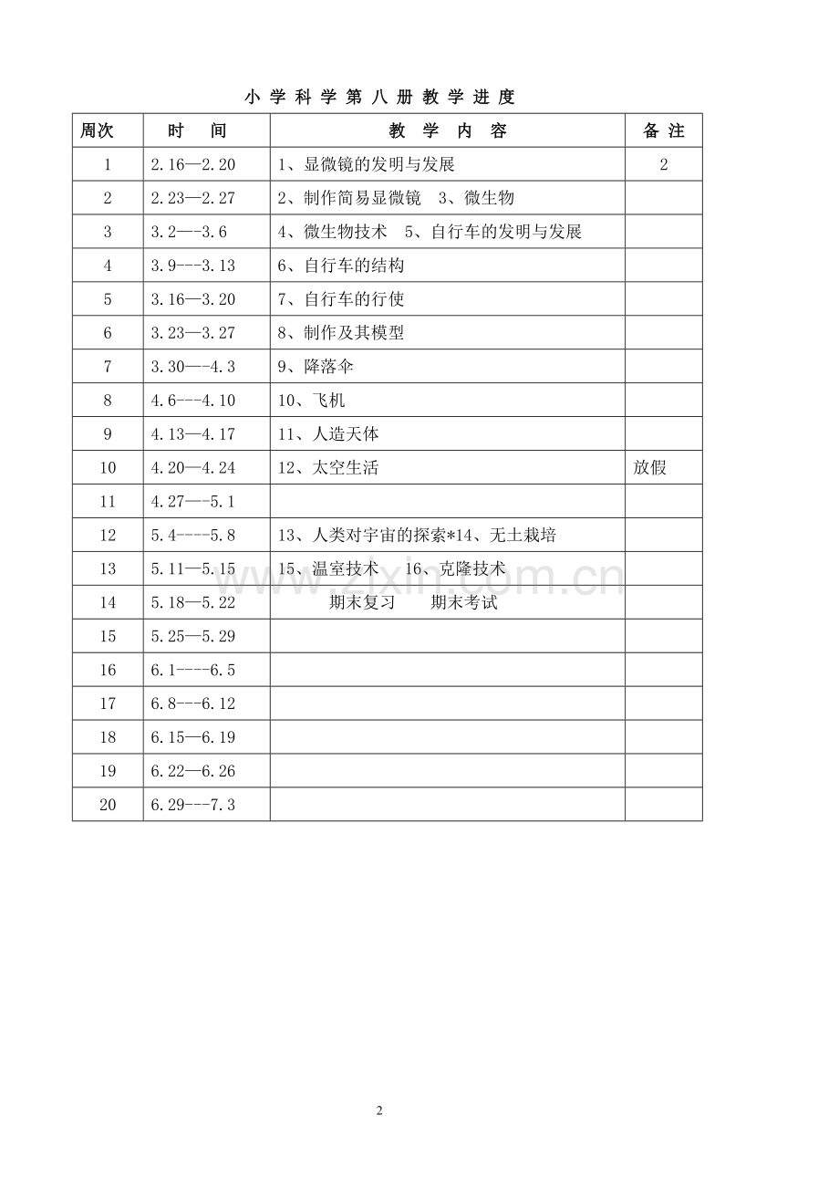 首师大版科学六年级下册全册教案.doc_第2页