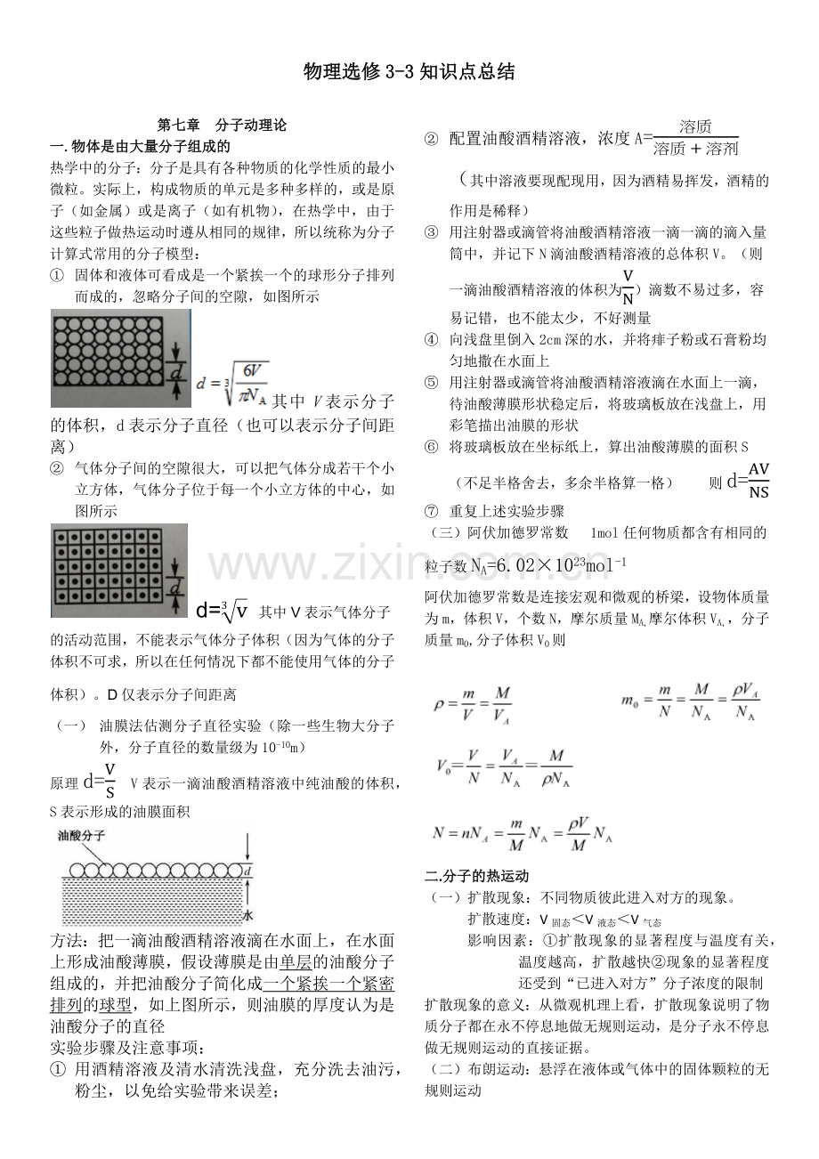 物理选修3-3知识点总结.doc_第1页