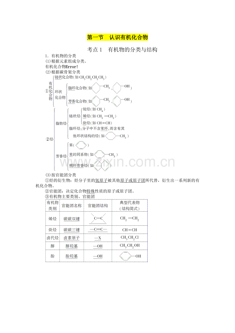 高中有机化学基础(选修)知识点.doc_第1页