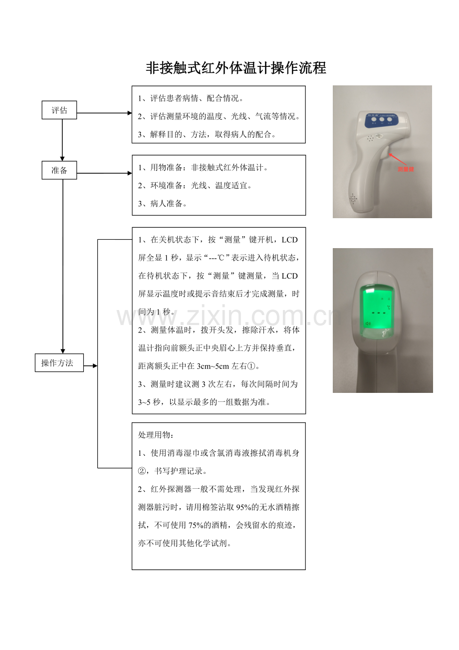 非接触式红外体温计操作流程.doc_第1页