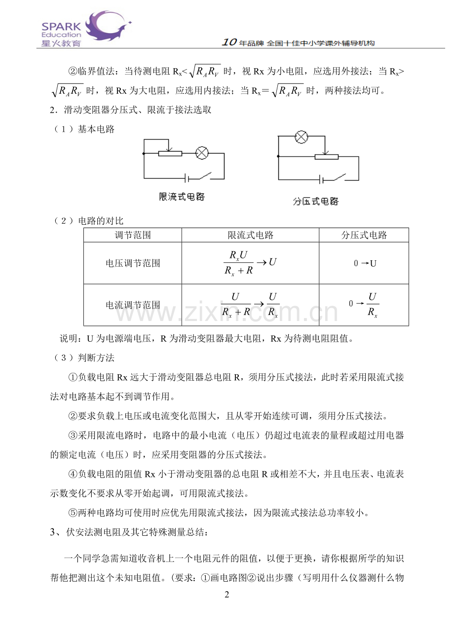 初中物理电学实验考点+例题+习题.doc_第2页