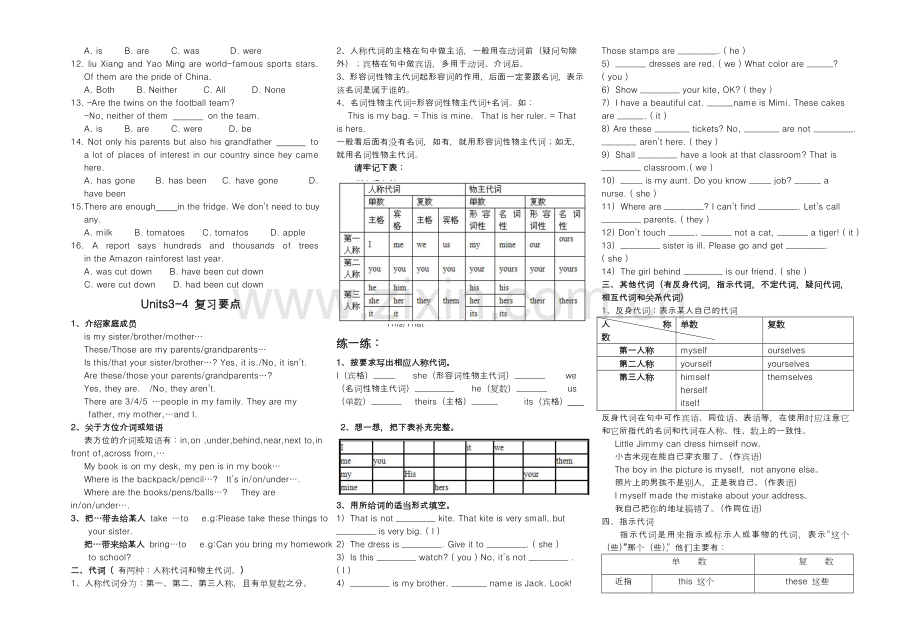 人教版初中英语中考复习知识点归纳总结全册.doc_第2页