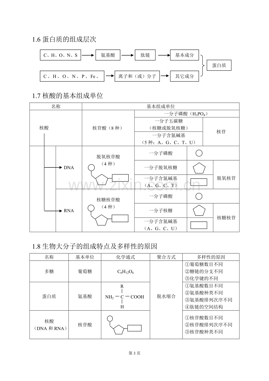 高中生物知识点总结完整版.doc_第3页