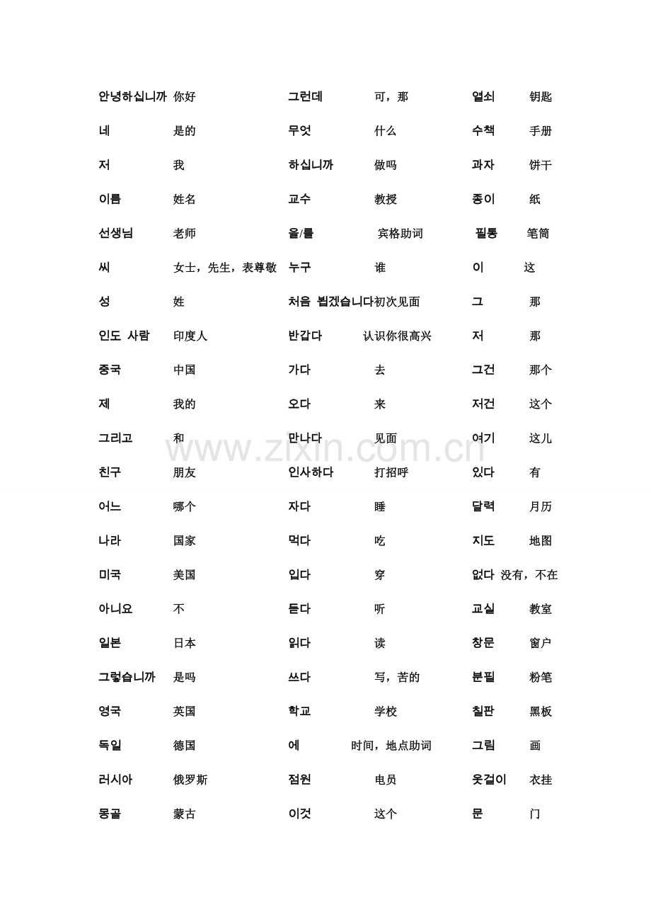 延世韩国语1单词.doc_第1页