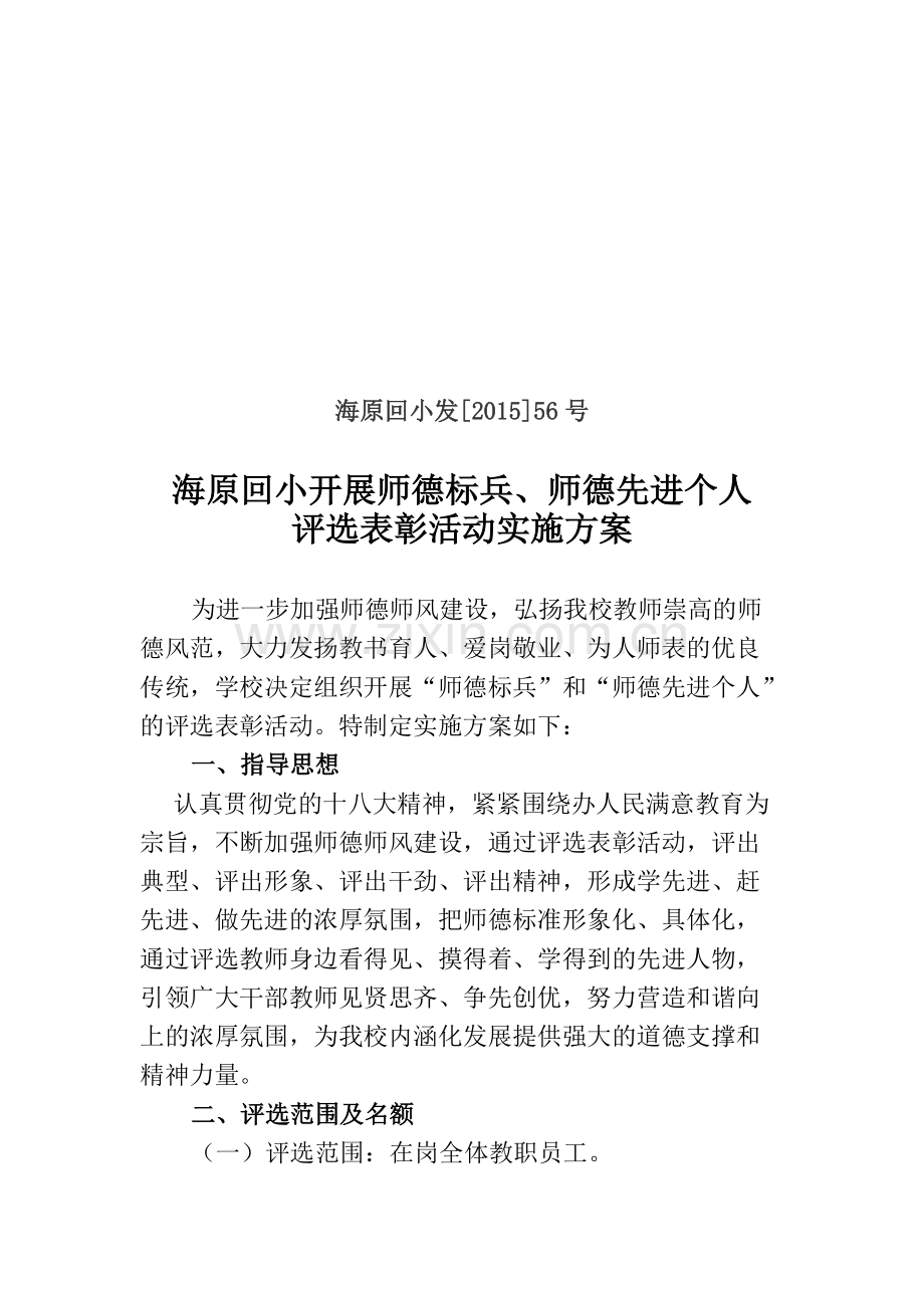 师德标兵师德先进个人评选方案.pdf_第1页