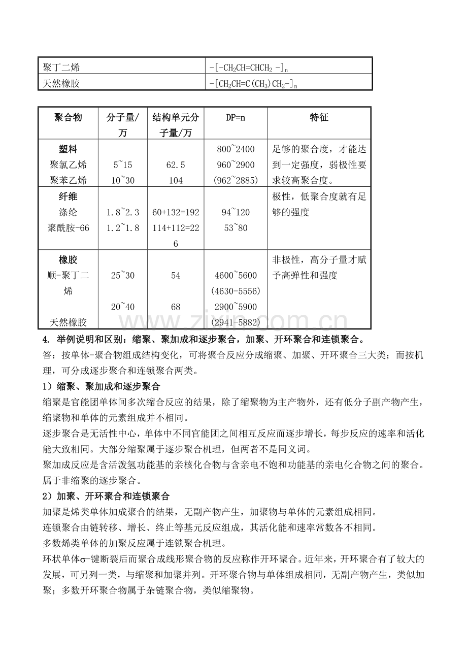 高分子化学(第五版)潘祖仁版课后习题答案.doc_第2页