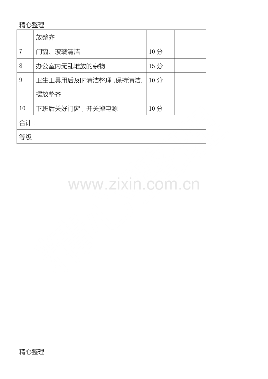 办公室卫生值日管理制度守则及评分准则.doc_第3页