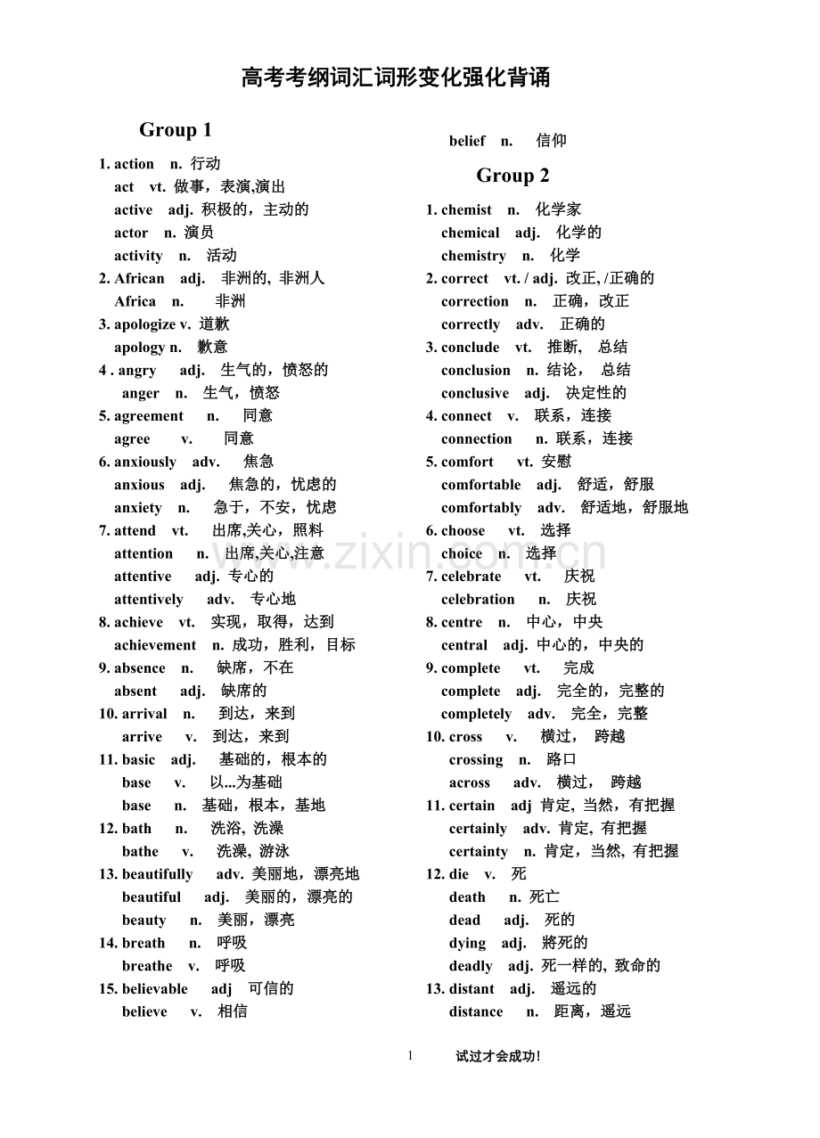 高考考纲词汇词形变化强化背诵.doc_第1页