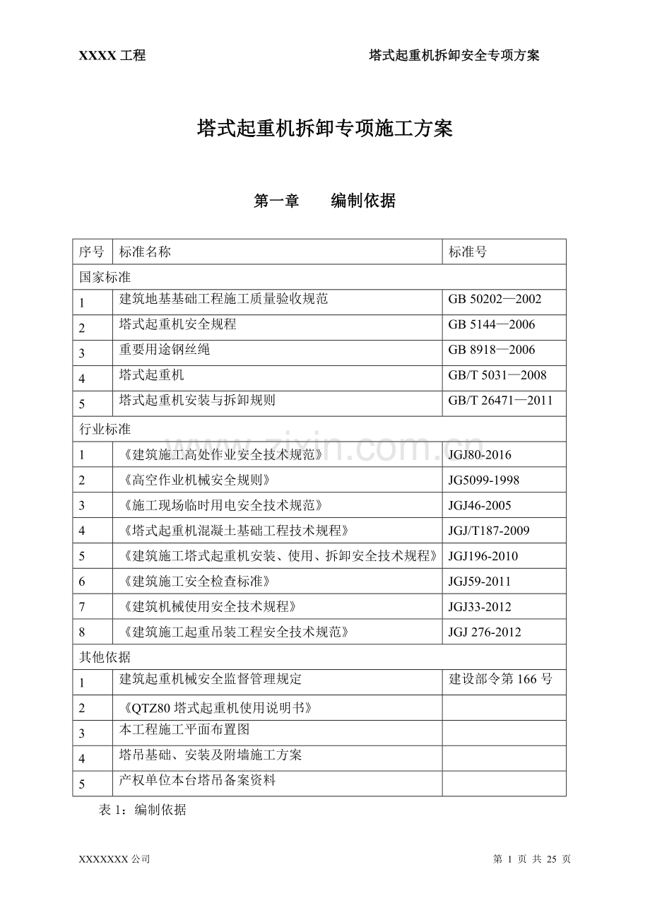 XXX项目塔吊拆卸专项施工方案.doc_第2页