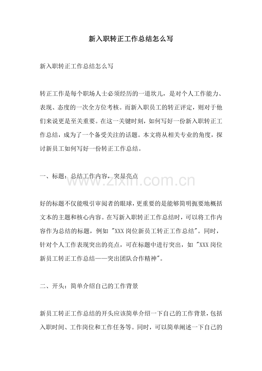 新入职转正工作总结怎么写.pdf_第1页