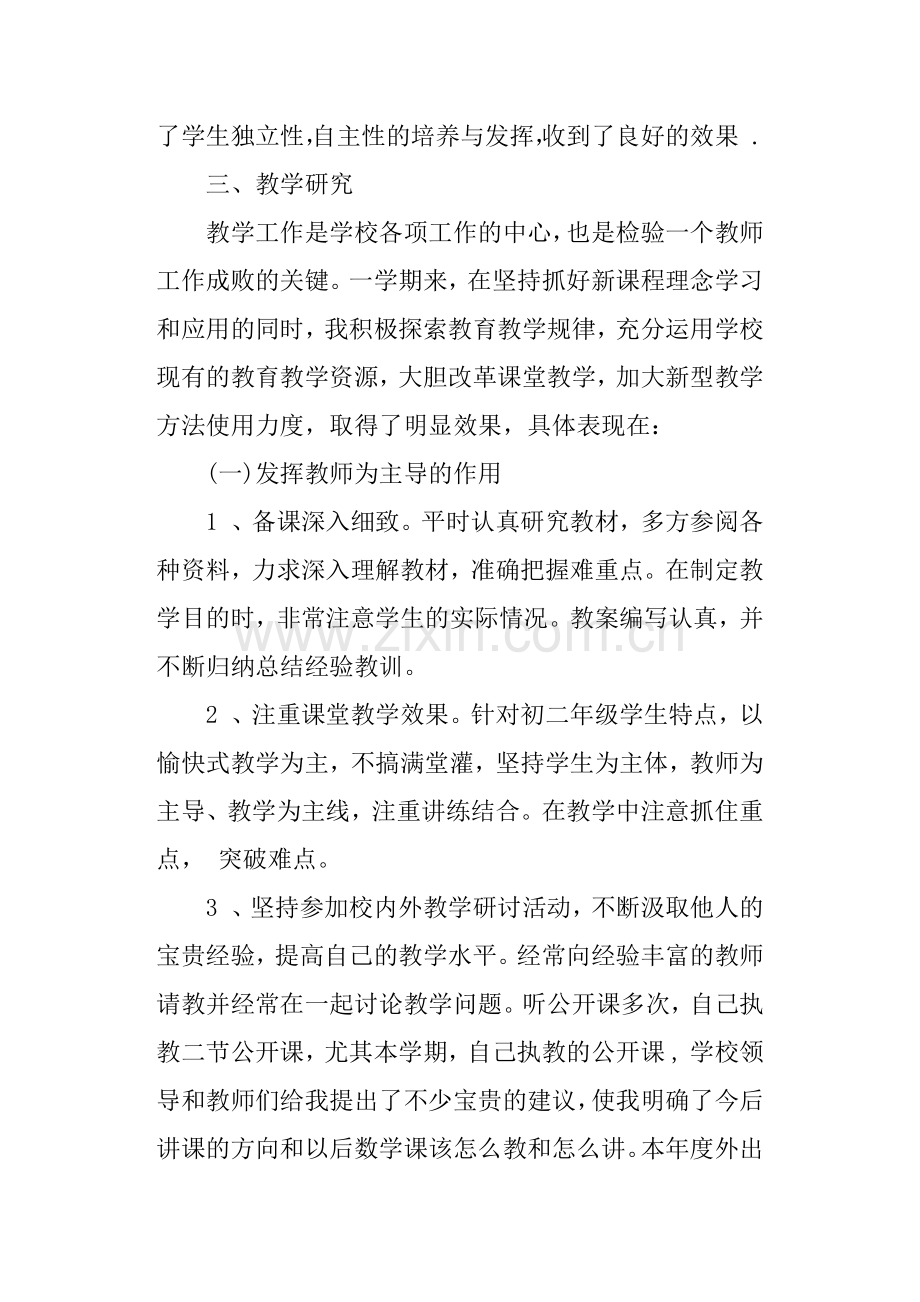 初中数学教师个人工作总结5篇.doc_第2页